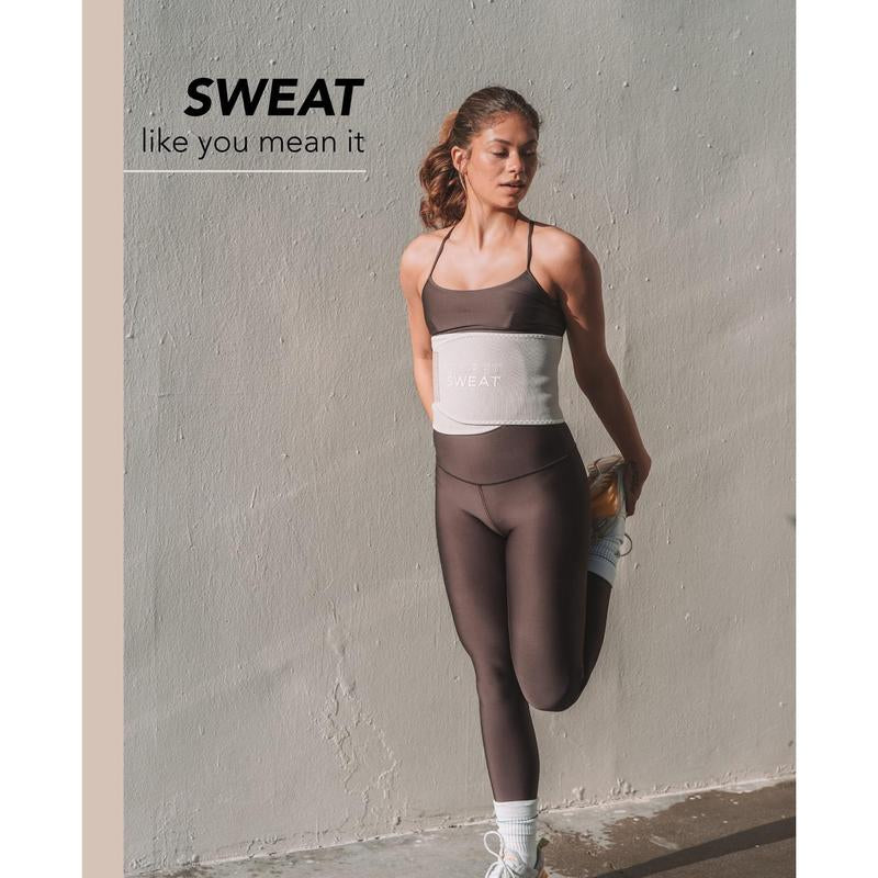 Sweet Sweat Toned Ab Trainer for Women and Men | Premium Waist Trainer Belt to 'Tone' Your Stomach Area (Quartz, Small)