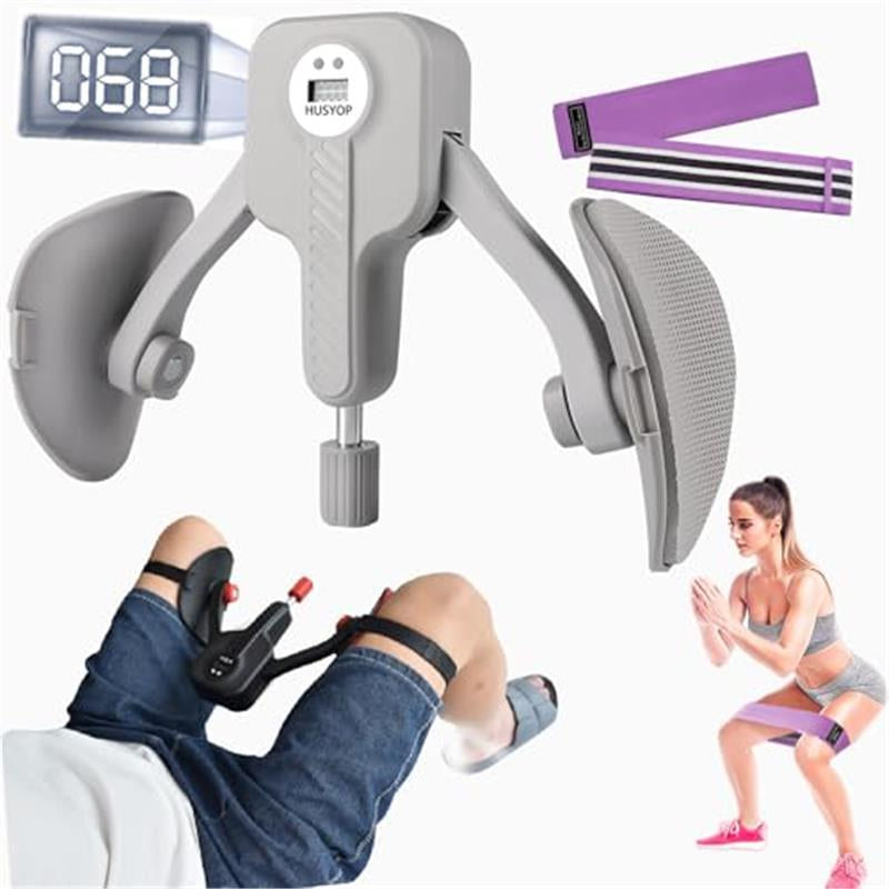 Thigh Master 0-110 Lbs Adjustable Resistance Inner Thigh Exerciser, Thigh Trainer Pro with Leg Straps Healthcare Tool