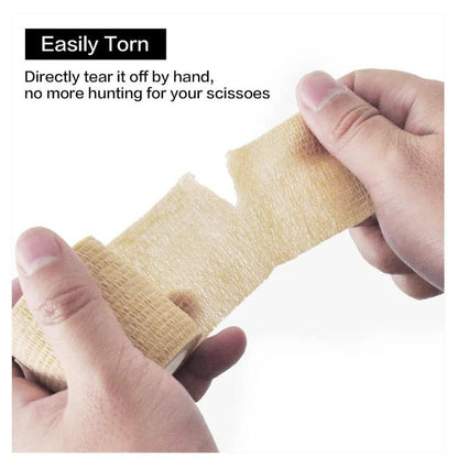 Self-Adhesive Breathable Elastic Bandage, 1 Count Sports Fixing Finger Wrist Leg Athletic Tape, Sports Tape for Home Gym Workout, Sports Tapes, Valentine'S Day Gift