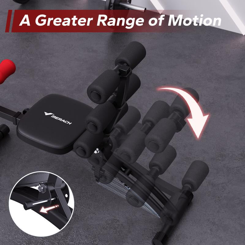 MERACH Adjustable Weight Bench for Full Body Workout, Press Bench of Home Gym Strength Training, Exercise Machine for Ab, Arm, Leg, Dealsforyoudays