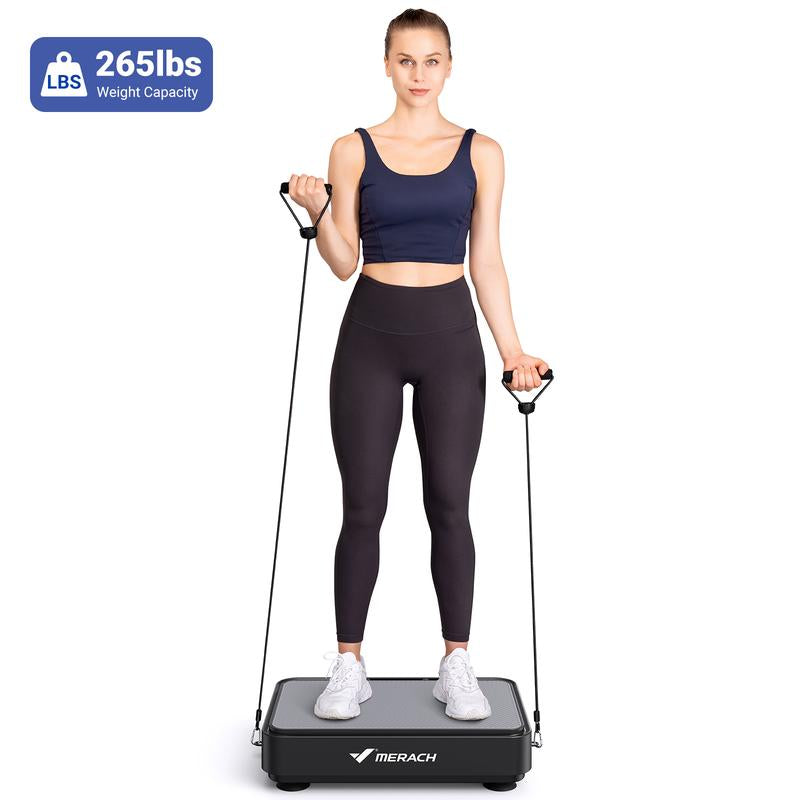 MERACH Square Vibration Plate Exercise Machine 265Lbs Capacity, Comfortable Lymphatic Drainage for Full Body Workout, Home Gym Fitness Equipment, Ideal Mother'S Day Gift, Dealsforyoudays