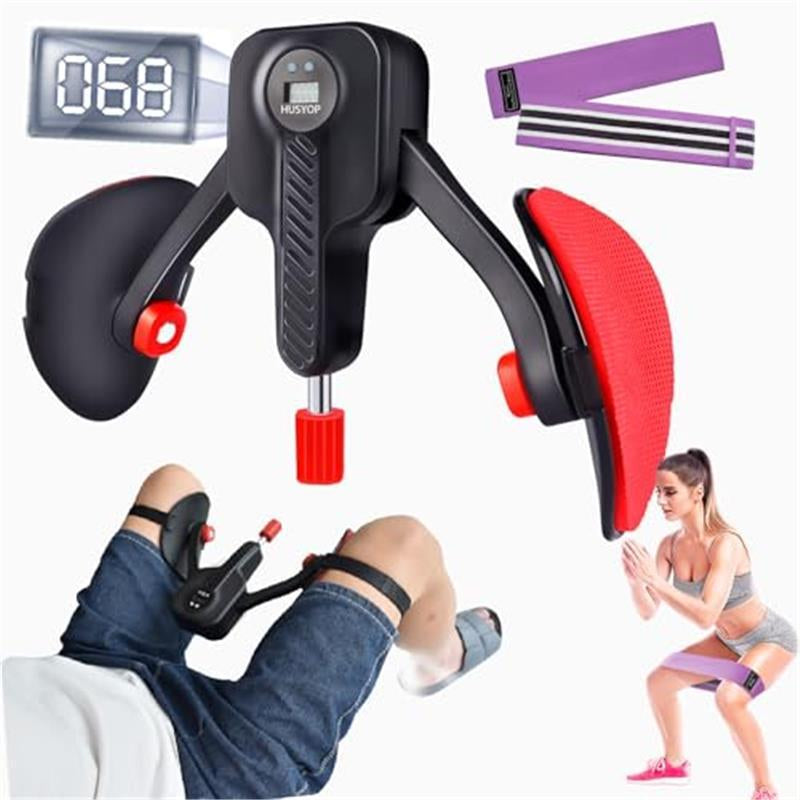 Thigh Master 0-110 Lbs Adjustable Resistance Inner Thigh Exerciser, Thigh Trainer Pro with Leg Straps Healthcare Tool