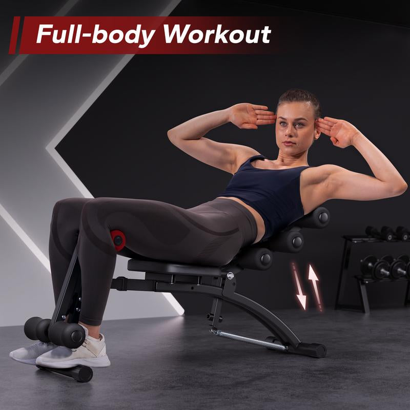 MERACH Adjustable Weight Bench for Full Body Workout, Press Bench of Home Gym Strength Training, Exercise Machine for Ab, Arm, Leg, Dealsforyoudays