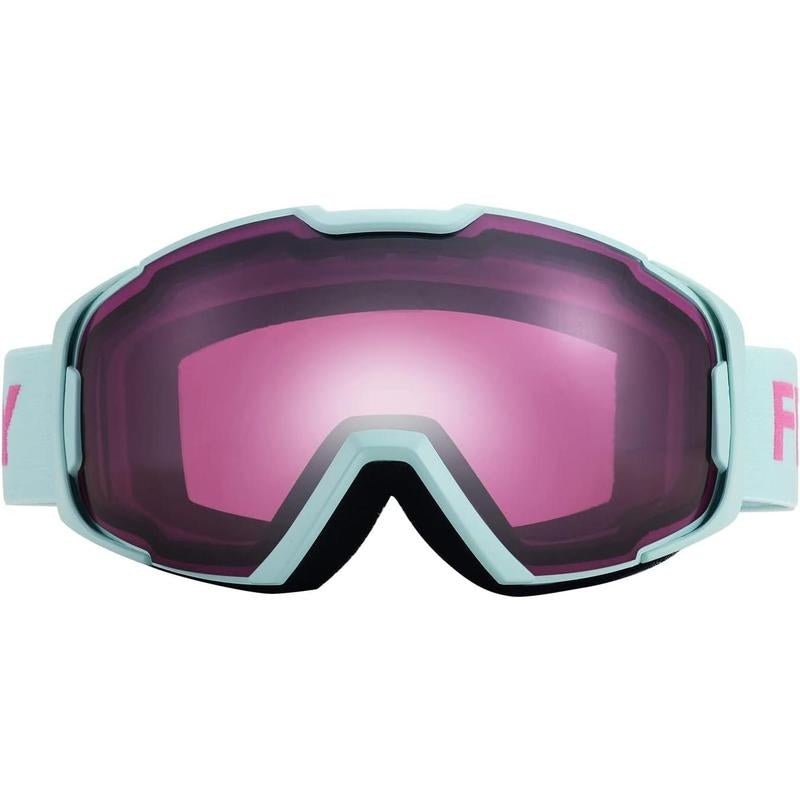 FEISEDY Ski Goggles, OTG Snow Sport Goggles for Adult Youth, Anti-Fog UV400 Protection Bendable Dual-Lenses B2961