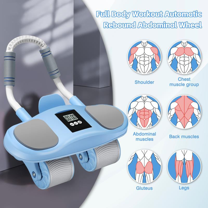 HXD-ERGO Ab Wheel Flat Supportbelly Rolltwo in One Ab Wheel Roller for Core Training, with Timer/Phone Holder, Suitable for Abdominal Workouts in Office, Home, and Outdoor Settings Abdominal Exercise