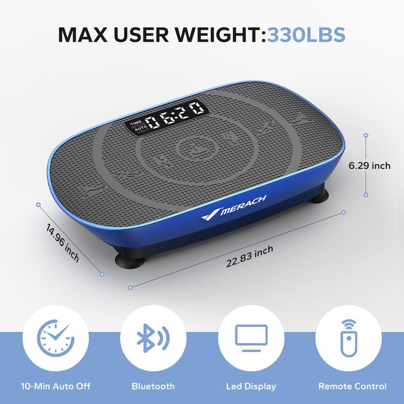 Dealsforyoudays MERACH Vibration Plate Exercise Machine, Lymphatic Drainage Machine, Whole Body Workout Vibration Platform for Wellness and Fitness Home Gym Equipment