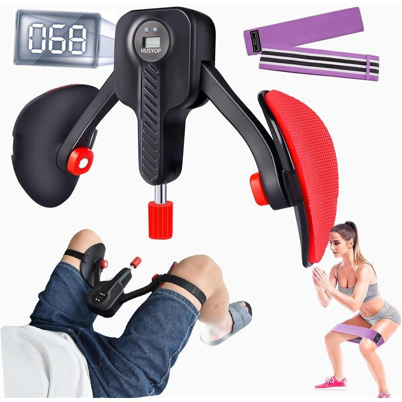 Thigh Master 0-110 Lbs Adjustable Resistance Inner Thigh Exerciser, Thigh Trainer Pro with Leg Straps Healthcare Tool