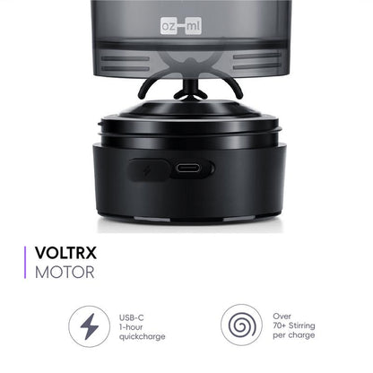 VOLTRX Electric Protein Shaker Bottle - USB Rechargeable Mixer Cup for Shakes and Meal Replacements, Bpa-Free Tritan, 24Oz