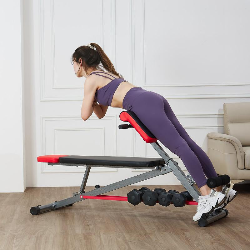 VEVOR Roman Chair Back Extension Hyperextension Bench Multi-Function Adjustable Gym