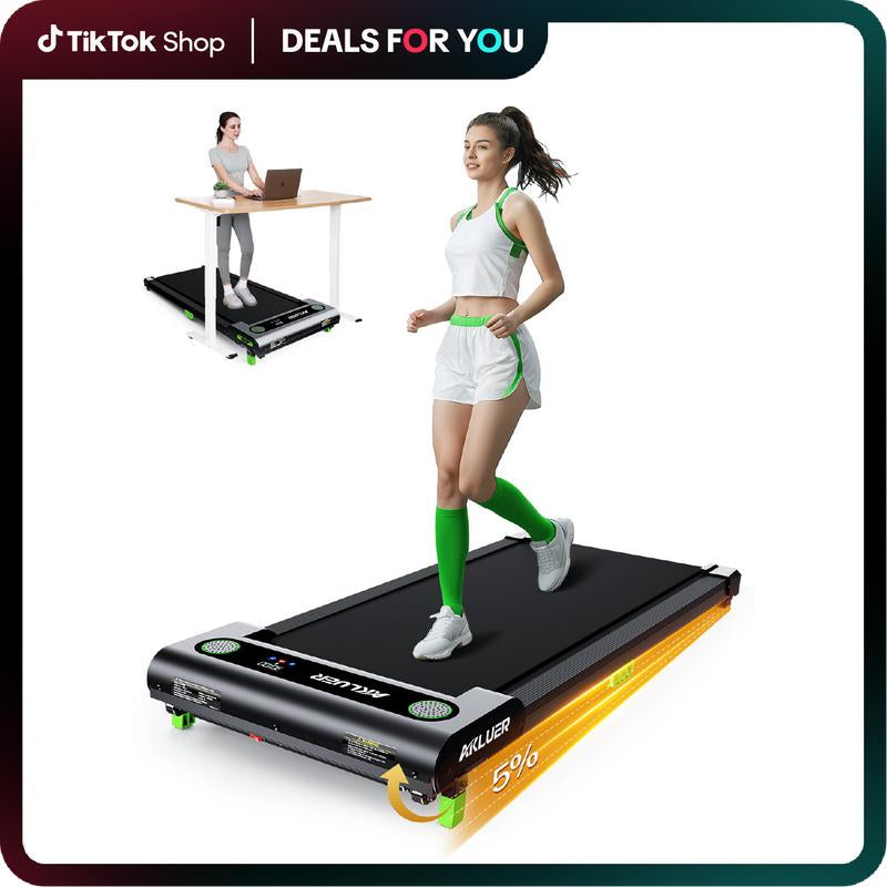 [Walking Pad with Incline] Tiktokshopbacktoschool Akluer Incline Walking Pad Treadmill for Home, Speed 0.6-4MPH,2.5 HP under Desk Treadmill Small with Remote Control, Walking Pad Small Treadmill with LED Display