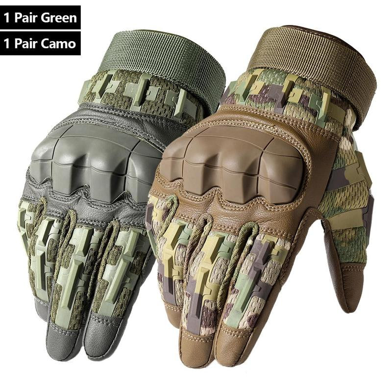 Outdoor Tactical Windproof Sports Gloves, High Sensitivity Touch Screen Pu Leather Outdoor Mountaineering Training Hunting Cycling Gloves, Men Gifts Ideas, Gift for Boyfriend Husband, Gym Accessories, Hobbies Ideas, Motorcycle Riding Gloves